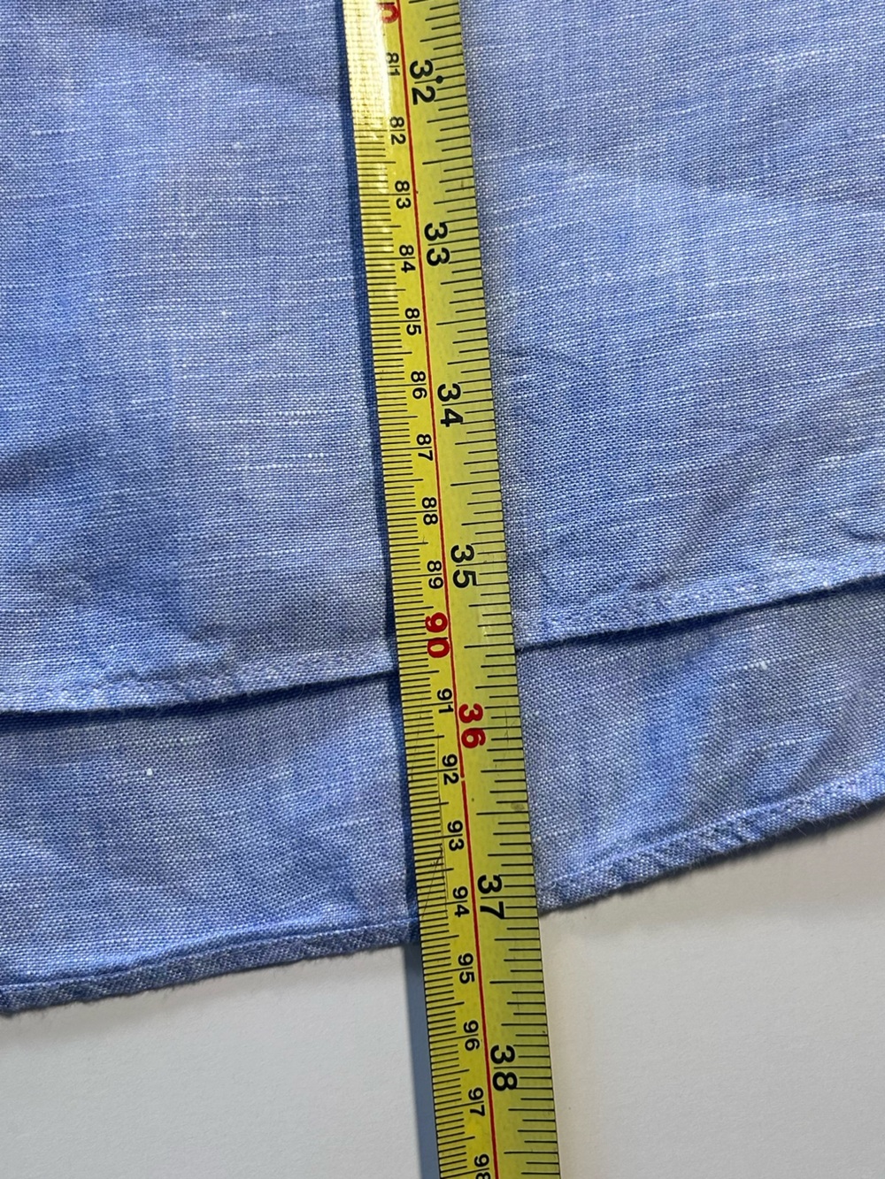 J.Crew 100% Linen Shirt Dress Tunic Women Small Light Blue Button Front Pockets - Picture 9 of 11